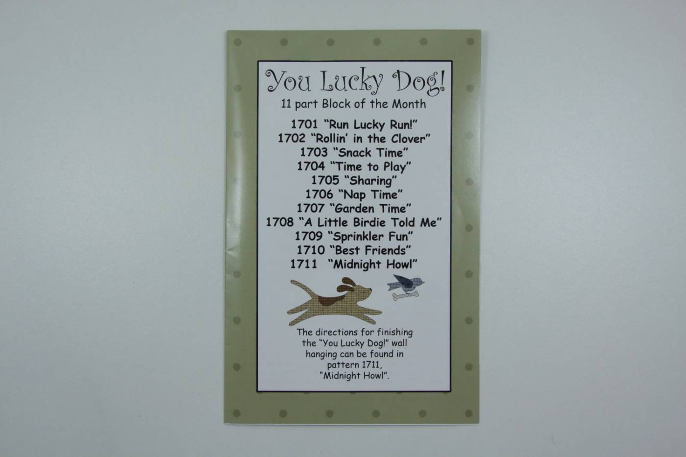 Quiltpatroon-You Lucky Dog-106x116 cm-Ap