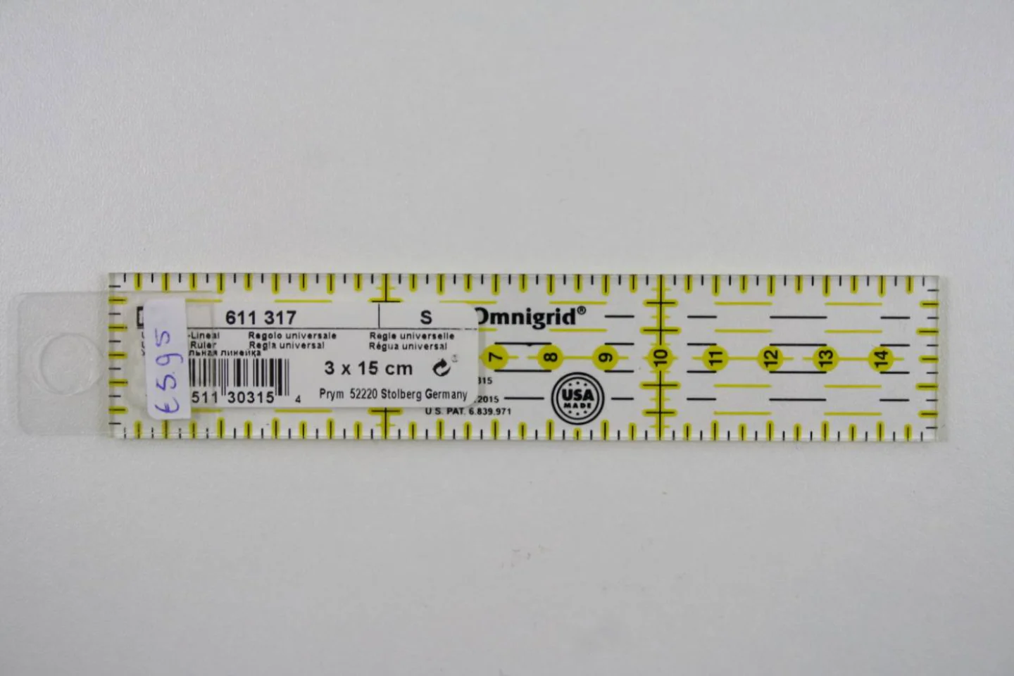 Liniaal-Omnigrid-3x15 cm-Omnigrid liniaa.