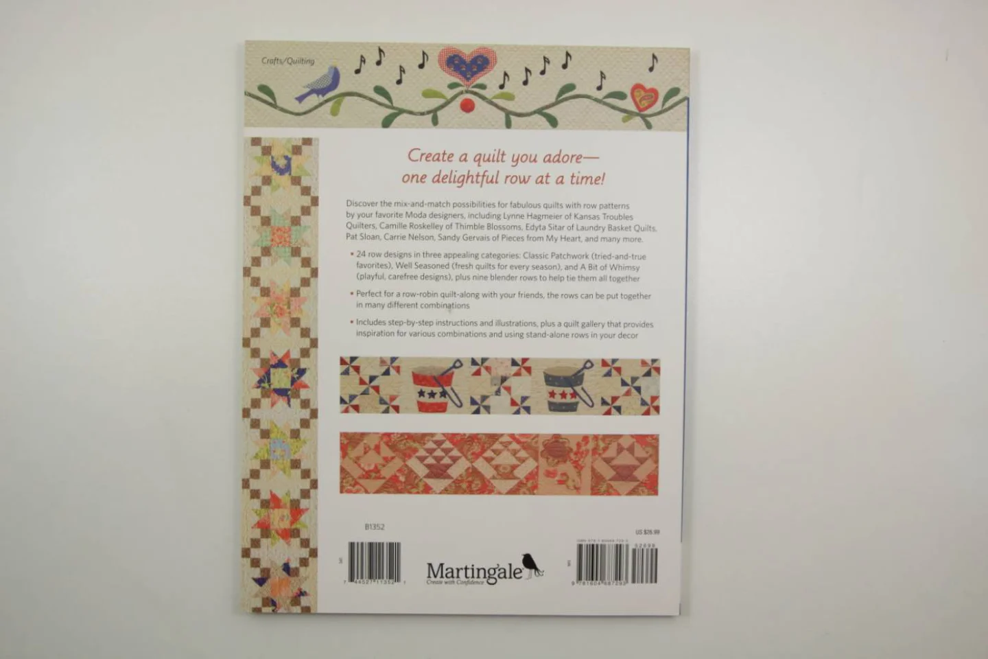 quiltboek All in a row-patchwork randen-.