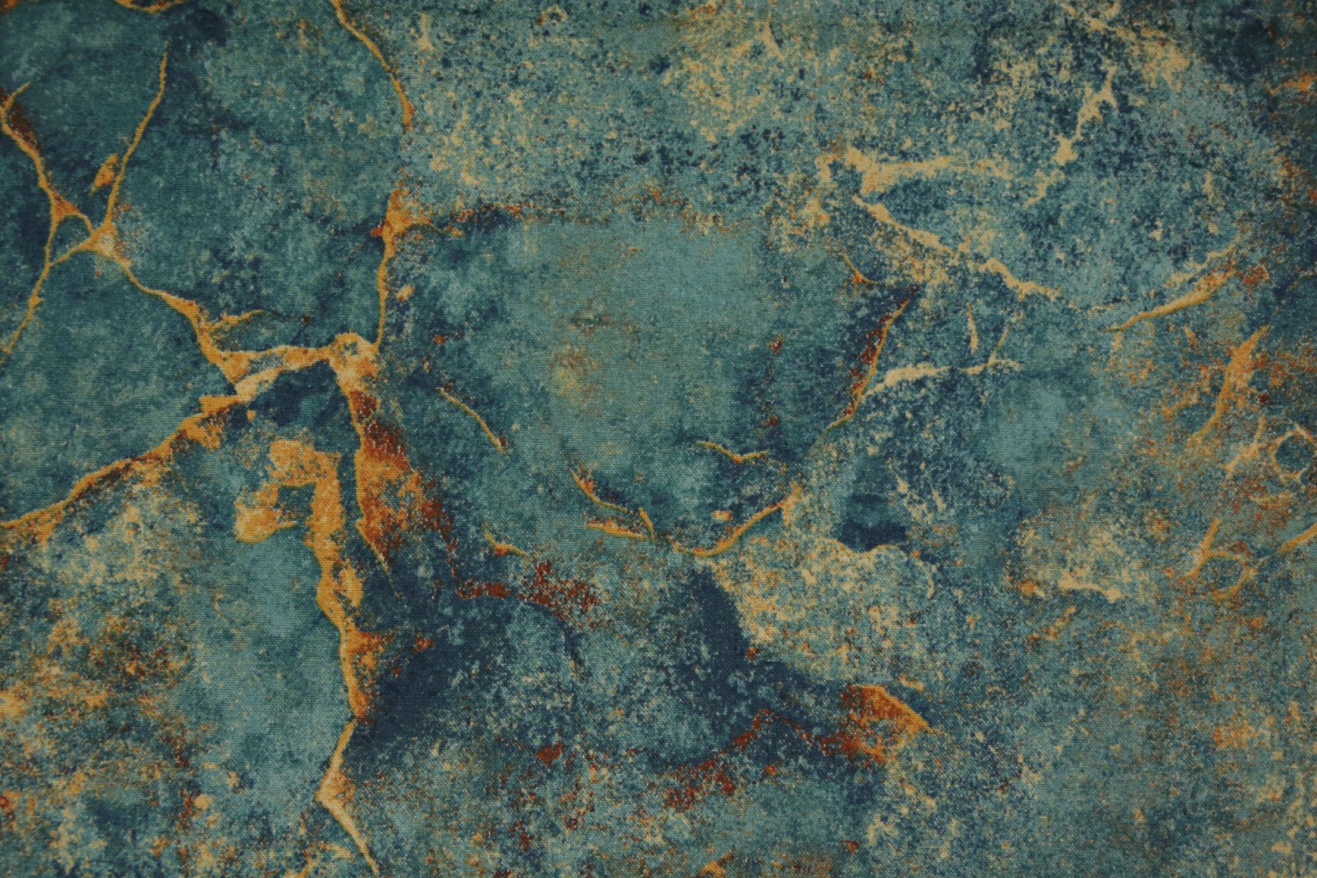 quiltstof-Zeeblauw met roest, 26756-68-N