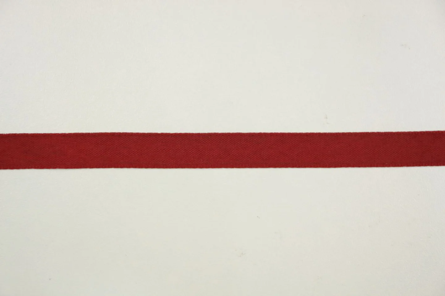 Lint-warm rood-katoen-Per meter-12 mm br.